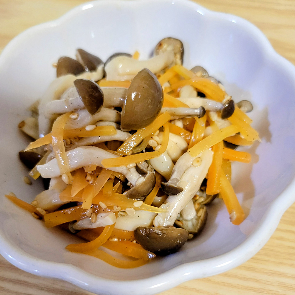 しめじと人参のレンチンナムル